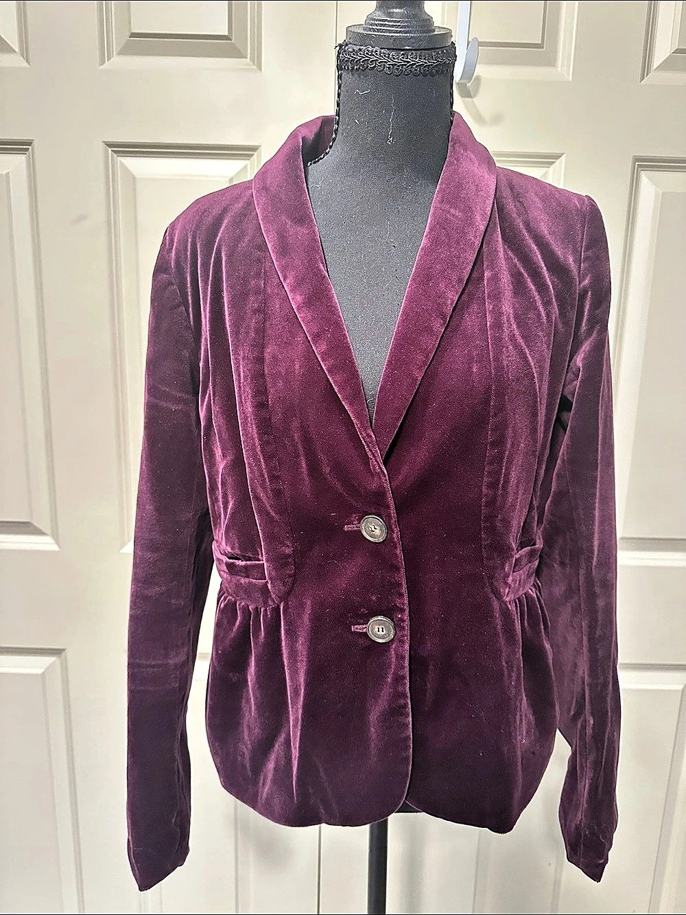 J.Crew Velvet Blazer Purple Size 8